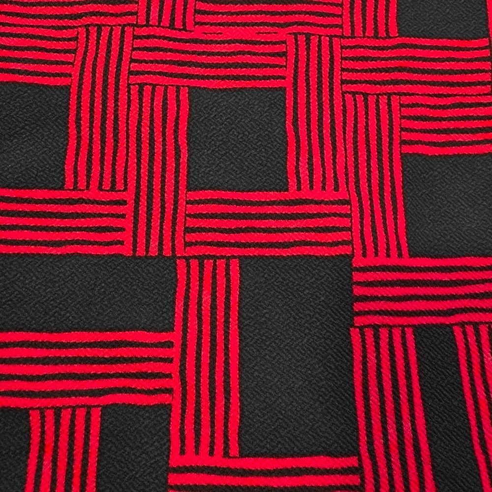 LuLaRoe Cassie‎ Pencil Skirt S Red Black Geometric Basketweave Knit High Waist - Picture 3 of 7